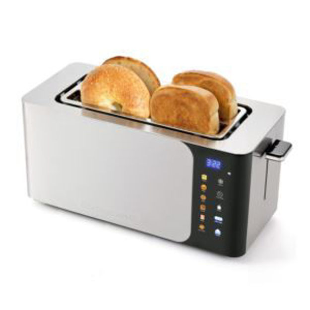 Picture of 4 Slice Long Slot Toaster w/ SmartToast Digital Touch Screen Black & SS