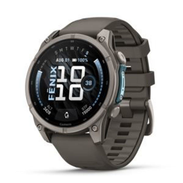 Picture of Fenix 9 Premium Multisport GPS Smartwatch 47mm Titanium w/ Pebble Gray Band