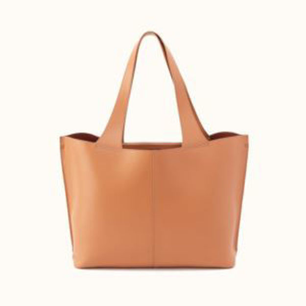 Picture of Vida Large Micro Pebbled Leather Tote Biscuit