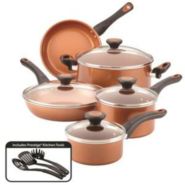 Picture of Glide 12pc Nonstick Aluminum Cookware Copper
