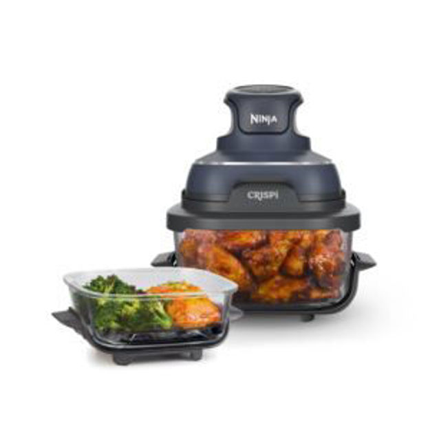 Picture of Crispi 4-in1 Portable Glass Air Fryer Cooking System Gray