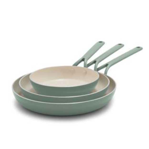 Picture of Alto Ceramic Nonstick 3pc Fry Pan Set Clay