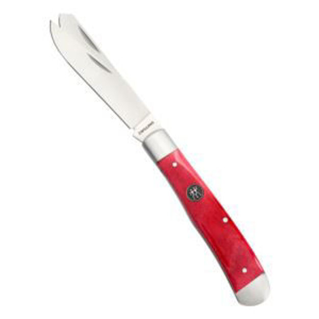 Picture of Trapper Pocket Knife Red Smooth Bone