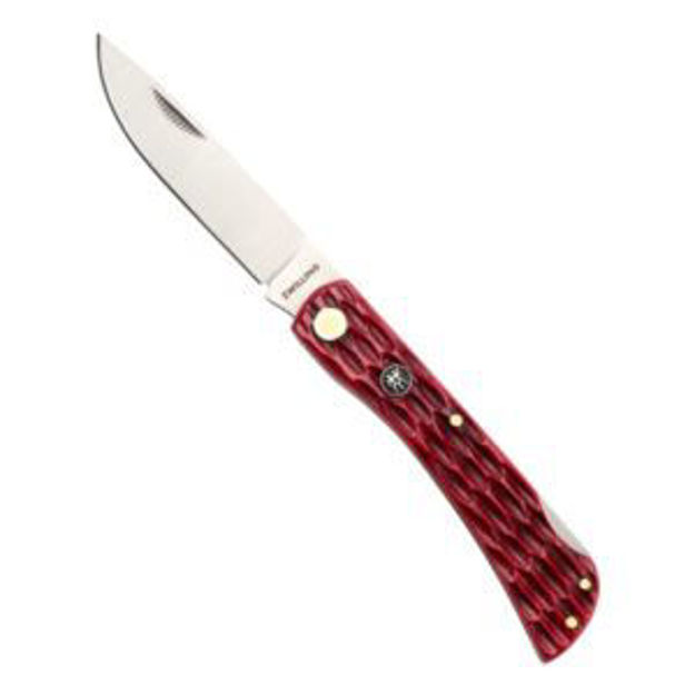 Picture of Landman Sodbuster Pocket Knife Red Jigged Bone