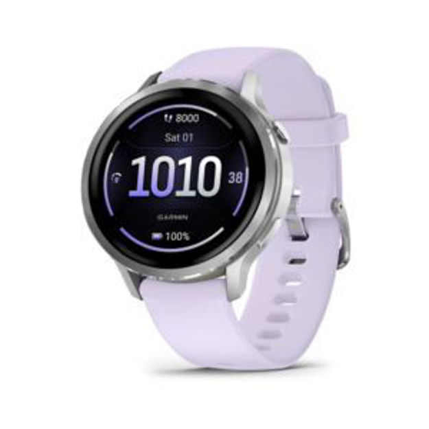 Picture of Venu 4 41mm Silver with Periwinkle Silicone Band