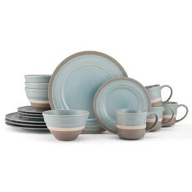 Picture of Adina Blue 16pc Stoneware Dinnerware Set