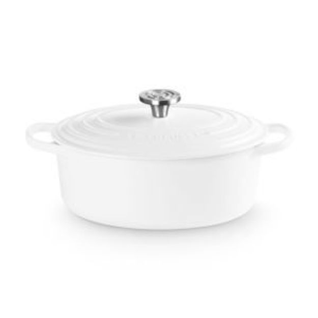 Picture of 2.75qt Signature Cast Iron Oval Dutch Oven White